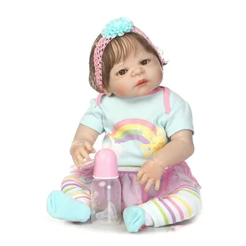 Bebe atgimsta lėlės 57cm completa Silikono reborn baby doll realista bamblys mergina atgimsta bonecas vaiko gimtadienio dovana žaislai