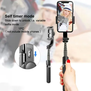 Bluetooth Nuotolinio Pasukti Mobiliojo Telefono Belaidžio ryšio Sulankstomas Universalus Kišeninis Selfie Stick Anti-shake Vieną ašį Su Trikoju