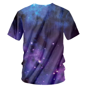 CJLM Galaxy Kosmoso T-shirt Vyrai naujokų Juokinga Spausdinti Žvaigždžių 