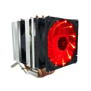 CPU Aušintuvo Aušinimo Ventiliatorius AMD 1155 1366 Bendrojo 6 Šilumos Vamzdžio CPU Ventiliatorius Temperatūros Kontrolės 3-Pin Dvigubai Vėjo Streamer