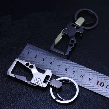 Cinko Lydinys Automobilį Auto Keychains Anti-scratch Multi Key Chain Butelio Atidarytuvas Snap Kablys Su Pasukama Dvigubos Kilpos, Raktų Žiedas 