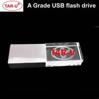 Creative prekės ženklo Automobilių Kristalų 16GB USB flash drive didelės spartos pajėgumų flash pendrive 3D logotipas graviruotas atmintis