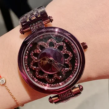 DACR Gėlių Dizaineris Prekės Viršų Prabangos Prekės ženklo Moterų Laikrodžiai Kvarco Mados Vandeniui Nerūdijančio Plieno Ponios Žiūrėti Moterų Laikrodis