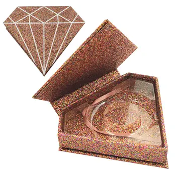 Didmeninė Blakstienų Pakuotės, Dėžutės, Blakstienų Dėžutės Pakuotės Užsakymą Blizgučiai Rose Gold Popieriaus Langelį, Trikampis Kosmetikos Saugojimo Atveju Pardavėjai