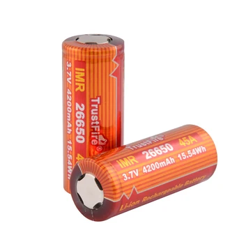 Didmeninė TrustFire IMR 26650 45A, 3,7 V 4200mAh Li-ion Įkraunama Baterija su Saugos Vožtuvas LED Žibintai Žibintai