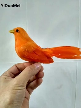 Dirbtinis paukštis modelis plastikiniai&plunksnos, mažų paukščių 16cm rankdarbių atraminis sodo namų dekoravimo, dovanų p0177