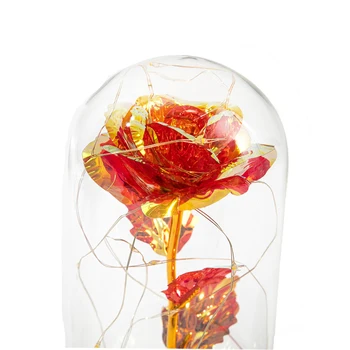 Dirbtinių Rožių LED Šviesos Grožį Žvėrys Stiklo danga Kalėdinis Namų Dekoras Motinos Valentino Diena Naujųjų Metų Dovana
