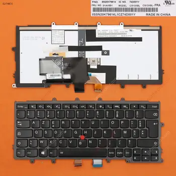 FR prancūzijos AZERTY Naujas Pakeitimas Klaviatūra Lenovo IBM Thinkpad X230S X240 X240S X250 X260 X270 Nešiojamas kompiuteris su Apšvietimu & Rodykle
