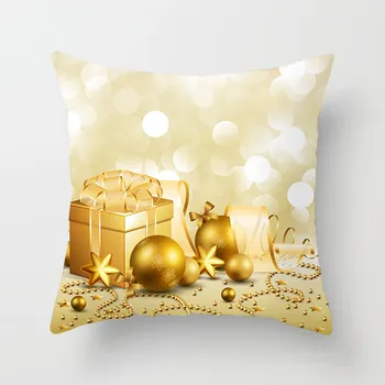 Fuwatacchi Kalėdos Aukso Pagalvėlė Padengti Kalėdų Elnias Minkštas Mesti Pagalvę Padengti Dekoratyvinių Sofos Pagalvės Užvalkalą Užvalkalas