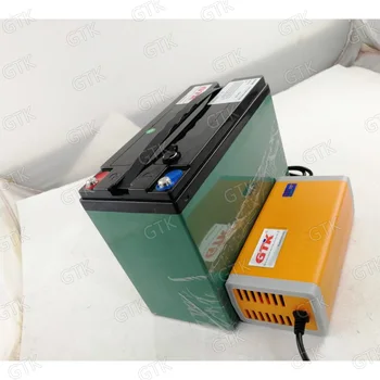 GTK Lifepo4 12.8 V 12V 50AH ličio baterija 12V kartos Saulės energijos saugojimo buitiniai elektros tiekimas + 6A įkroviklis