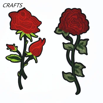 Gana Rožių Gėlių Siuvinėjimas Pleistras, Siuvinėtų drabužių, pritvirtintas prie drabužių siuvimo maišelį kelnės