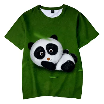 Gyvūnų Panda 3D Atspausdintas Marškinėliai Moterų, Vyrų, Berniukų, Mergaičių Harajuku Trumpas Rankovės Juokinga Marškinėlius Grafinis Tees Moterų Viršūnių Kawaii Drabužiai