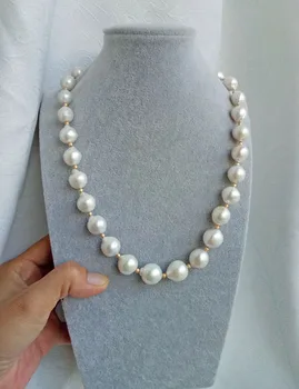 Gėlavandenių perlų balta/rausva, violetinė netoli turas baroko edison10-13 mm karoliai 18inch didmeninė karoliukai pobūdžio FPPJ moteris 2019
