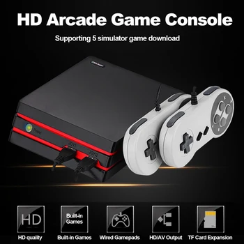 HD Šeimai Žaidimų Konsolės, TV, Vaizdo Žaidimų Konsolės Dual Laidinio Gamepad Built-in Klasikiniai Žaidimai AV Dual Išėjimo parama SD Kortelė