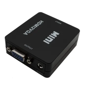 HDMI 2 VGA Adapteris Keitiklis,HD1080P-In,PC Vga Audio Išvesties Jungtis USB Maitinimo HDTV KOMPIUTERIO,Nešiojamojo Kompiuterio Nemokamas Pristatymas