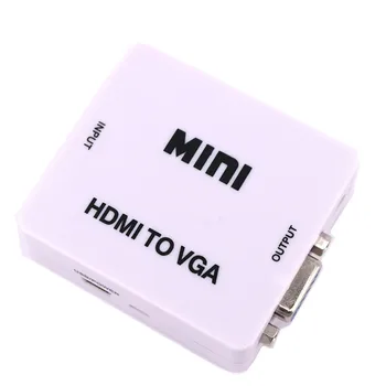 HDMI 2 VGA Adapteris Keitiklis,HD1080P-In,PC Vga Audio Išvesties Jungtis USB Maitinimo HDTV KOMPIUTERIO,Nešiojamojo Kompiuterio Nemokamas Pristatymas