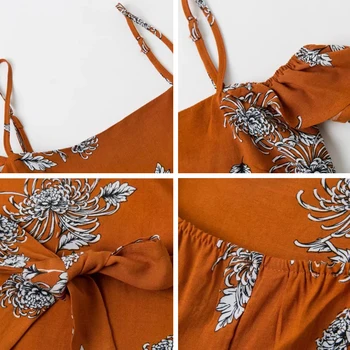 HStar 2020 m. Derliaus pynimas spausdinti suknelė Nėrinių backless seksuali suknelė Šalto pečių gėlių suknelė vestidos sundress