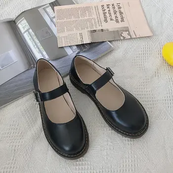 Harajuku batai sweet Lolita Batai Moterims Mary Janes Batai Dvigubai Sagtis Merginos Batai Platformos, Batų Kolegijos Studentas, batai 2021
