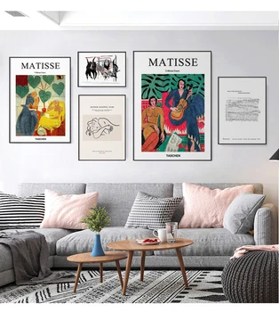 Henri Matisse Taschen Retro Plakatai Ir Spausdina Gitara Mergina Portretas Sienos Meno Tapybos Drobės Nuotraukų Kambarį Namų Dekoro