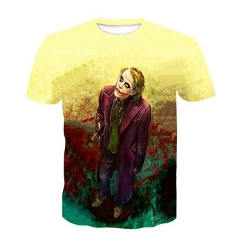 Hip-Hop New Vyrų Marškinėlius 3d Klounas Trumpas Rankovės Juokinga T Shirts Klounas 3D Atspausdintas Marškinėlius Vyrų Joker Veido Viršūnes & Tees