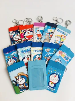 IVYYE 1PCS Doraemon Anime Pliušinis Kortelės Turėtojas PU Animacinių filmų Kredito ID Maišelius Monetų Autobusų Kortelės, Piniginės Vaikas Merginos Gimtadienio Dovanos Naujas