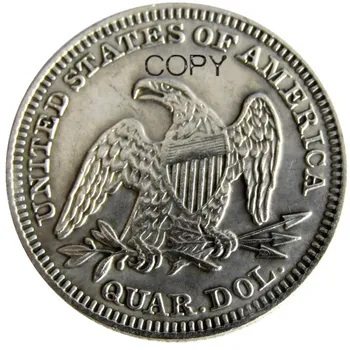 JAV 1851 P/O Sėdi Laisvės Quater Doleris Sidabro Padengtą Kopijuoti Monetos