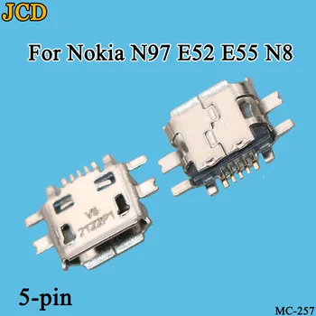 JCD 10vnt Micro USB 5Pin Jungtis socket Duomenų įkrovimo lizdas uodega kištukas Nokia N97 E52 