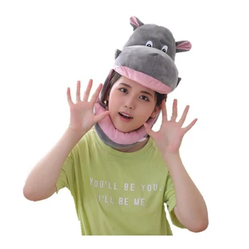Japonijos mielas pliušinis hipopotamas galvos skrybėlę pliušinis skrybėlę žaislas vaikams Suaugusiųjų gimtadienio įdaryti dovana