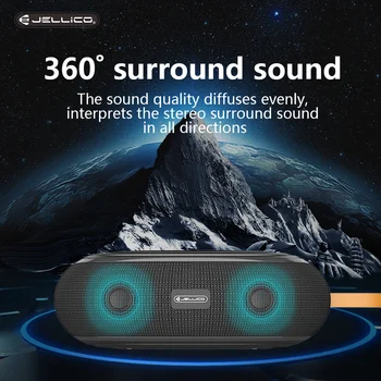 Jellico Portable Bluetooth Speaker Belaidžio Bosinė Kolonėlė Vandeniui Lauko USB Garsiakalbių Parama AUX TF žemų dažnių Garsiakalbis D1