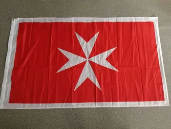 Johnin 90x150cm balta Maltos kryžius, Malta Variantas vėliava