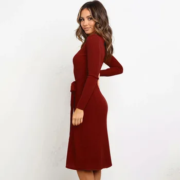 Juoda suknelė ilgomis rankovėmis žiemos suknelės moterims 2020 plus size kalėdų drabužius derliaus tiesiai elegantiškas mama 2020 m. rudenį raudona