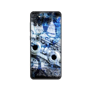 Juoda tpu Case For Samsung Galaxy A50 50S A30S A10 A11 A21S A31 A41 A51 A71 M21 M30S S10 LITE Piccolo Trimitas Pučiamieji Instrumentai