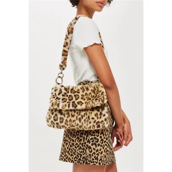 Kailio Maišelį gyvūnų spausdinti leopard krepšys moterims moteriški žieminiai šiltas crossbody krepšiai garsaus Prekės ženklo Didelės Talpos shoudler Sankabos 2020 naujas