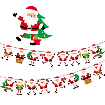 Kalėdų Animacinių Filmų Popieriaus Traukti Vėliavos Mokyklos Mall Kalėdų Traukti Gėlių Pakabukas Kalėdų Traukti Vėliavos Kalėdų Kabo Dekoro