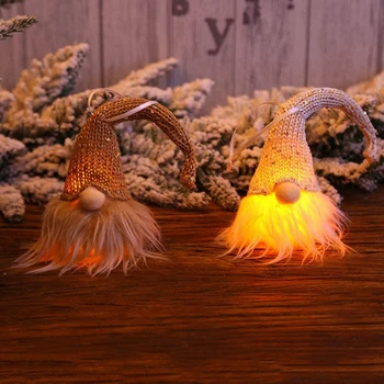 Kalėdų Medžio Apdaila Pakabukas su Apšvietimą, LED Nakties Šviesos Šviesos Buitinių Švenčių Dekoravimas Ornamentais, 4 Vienetų