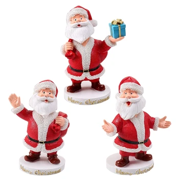 Kalėdų Santa Claus Ornamentu Nuolatinis Laikysena Lėlės Dervos Amatų Duomenys Dekoras