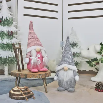 Kalėdų Vilnos Megztus Skrybėlę Gnome Dovanos Vitrina Apdailos Vaikams Gimtadienio Dovana, Rankų Darbo Tomte Pliušinis Lėlės Namų Dekoro Ornamen