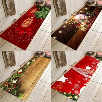 Kalėdų kilimėlis ,Kalėdų, mat, Kalėdų šalis motina, namų flanelė Anti-Slip absorbentas minkštas kilimėlis