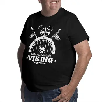 Kanpa Medvilnės Juokingas dalykų T Shirts Didelių Vyrų Modelio Vyrų Drabužiai Treniruotės Viršūnes Negabaritinių Viking T-shirt Plius Dydis