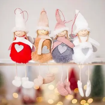 Karšto Mielas 2019 NAUJŲ Amatų Angelas Pliušinis Lėlės Žaislas Kalėdų Eglutės Papuošalų Pakabučiai Kabinti Namų Puošybai