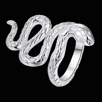 Kietas gyvatė gyvūnų reguliuojama Didmeninės 925 papuošalai sidabro padengtą žiedas ,papuošalų mados Žiedas Moterims, /XHLYKHJZ HYDYNNIL