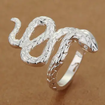 Kietas gyvatė gyvūnų reguliuojama Didmeninės 925 papuošalai sidabro padengtą žiedas ,papuošalų mados Žiedas Moterims, /XHLYKHJZ HYDYNNIL