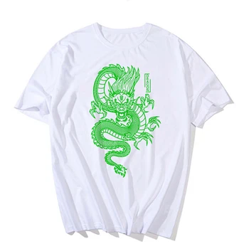 Kinijos Drakonas Spausdinimo Vasarą Moterys T-shirt Viršuje Moterų Marškinėliai Harajuku Atsitiktinis Estetinės Tshirts Unisex Atsitiktinis TeeTops Drabužiai