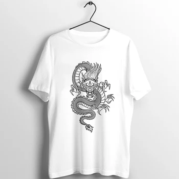 Kinijos Drakonas Spausdinimo Vasarą Moterys T-shirt Viršuje Moterų Marškinėliai Harajuku Atsitiktinis Estetinės Tshirts Unisex Atsitiktinis TeeTops Drabužiai