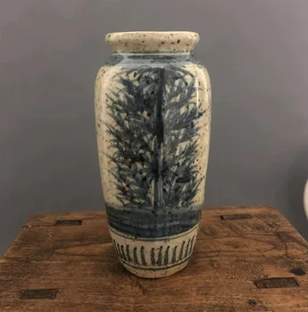 Kinijos seno porceliano su mėlynos ir baltos spalvos porceliano vaza