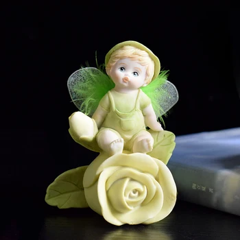 Kūrybos Miniatiūrų Angelas Gėlių Fėja Ornamentu Amatų Papuošalai Namų puošybai Dervos Produktais, pasakos sodo pav Vaikams Dovanos