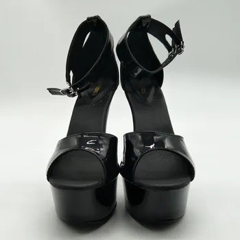 LAIJIANJINXIA Prekės Plus:34-45 46 Peep Toe Zapatos Mujer Sandalai 15cm Plonas Aukštakulniai Platformos Seksualus moteriški Batai Vestuvių Siurbliai