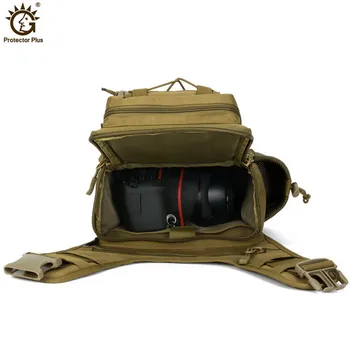 Lauko Laipiojimo Profesionalus SLR Camera Bag Vyrų Kelionės Krepšys Vieno Peties Nailono Karinės Molle Medžioklės Pėsčiųjų Sportinis Krepšys