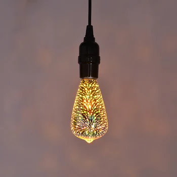 Leadleds 3D Dekoratyvines Lemputė E27 220V 2700K Fejerverkai Dekoravimas Edison Lemputė Šalies Naujovė Lempos ST64 A60 Atostogų baras LED apšvietimas