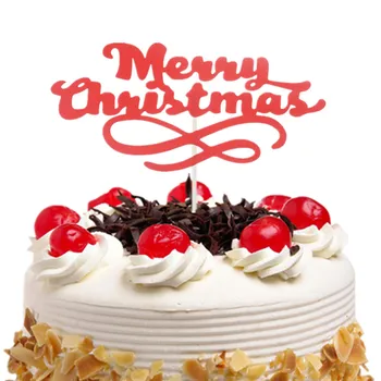 Linksmų Kalėdų Pyragas Topper Laimingų Naujųjų Metų Cupcake Rėžtuvės Šaligatvio Torto Kepimo Baby Shower Vaikai Šalis, Vestuvių, Gimtadienio, 